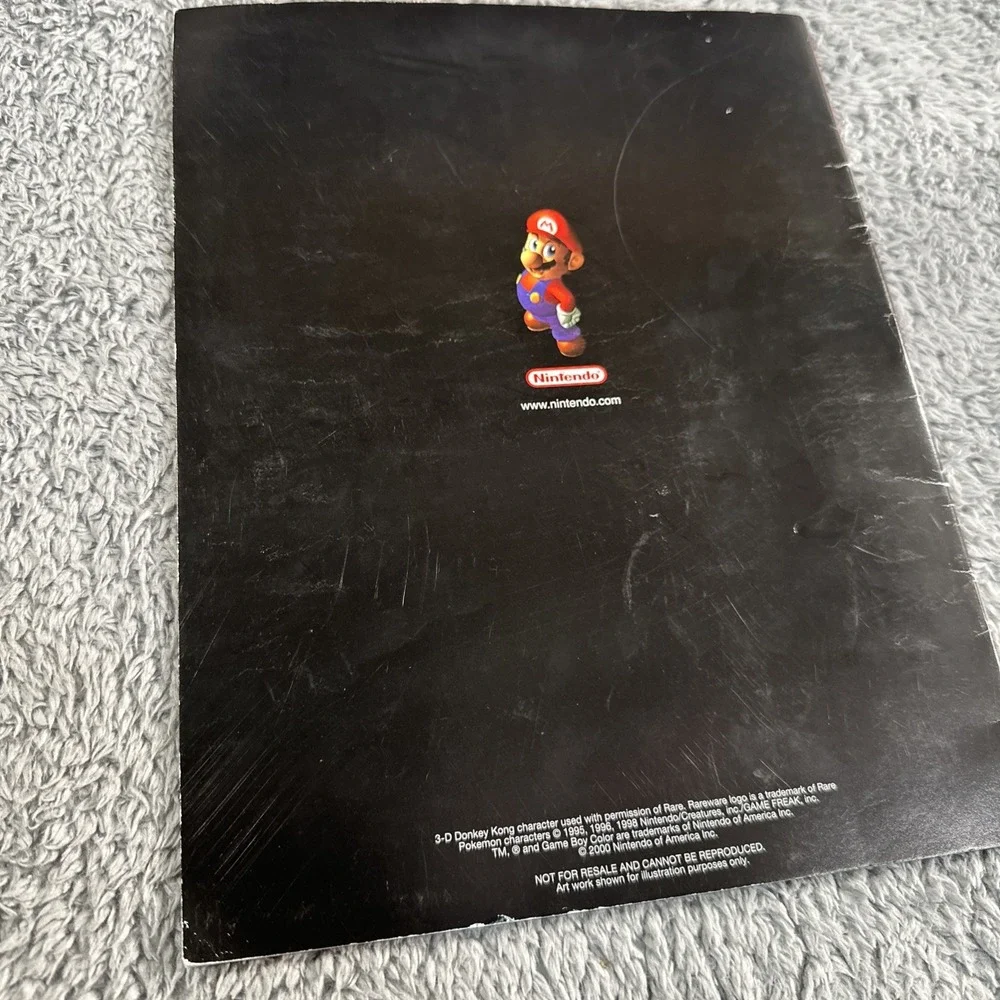2000 Nintendo Game Boy Color-ing Book New Never Used Clean Mario Pokémon